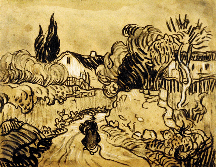  文森特·威廉·梵高  Vincent Willen Van Gogh —— 奥威尔风光(1890)